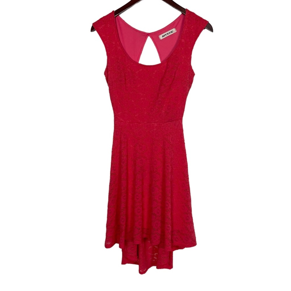 Mystic Sleeveless Floral Lace Open Back Dress Size Small